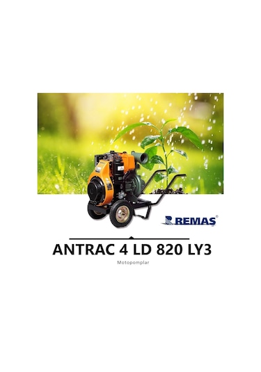 Antrac 4 Ld 820 Ly3 Dizel Su Motoru 4" Parmak Marşlı Motopomp