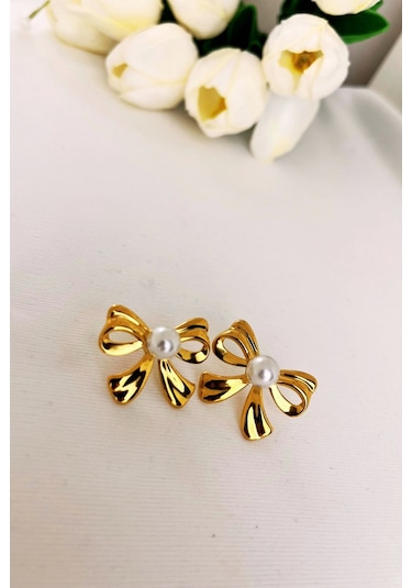 Fiyonk Model Gold Küpe Çok Renkli