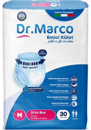 Dr. Marco Yetişkin Emici Külot M 30'lu