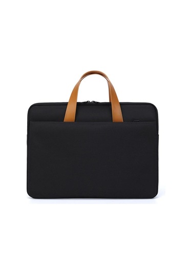 Siyah Şık Laptop Çantası, Minimalist Laptop Çantası, İç Astar, iPad Uyumlu Tablet Laptop Çantası, Çok Fonksiyonlu Çanta