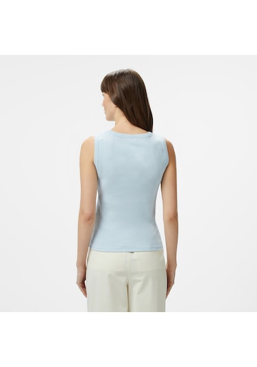 Nautica Kadın Mavi Slim Fit T-shirt Düz 35v422t Mavi