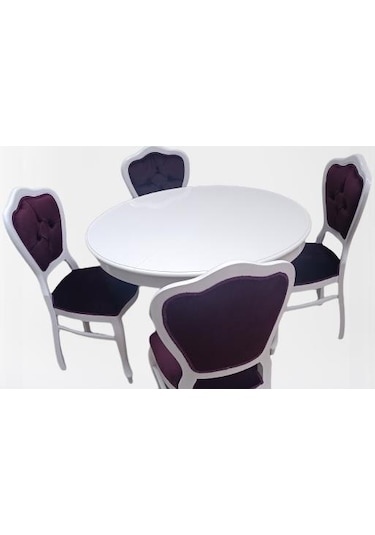 Masa Sandalye Takımı Ihlamur Baba Ayak Model Mdf Tabla 100 Cm Açıl El Yapımı