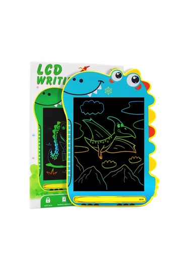 Çizim Oyuncaklar Grafik Karikatür El Yazısı Ped Renkli Ekran Çizim Tableti Lcd Yazma Tableti Çocukla Mavi