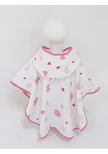 Airycot Flamingo Desenli Çocuk Havlu Panço Beyaz