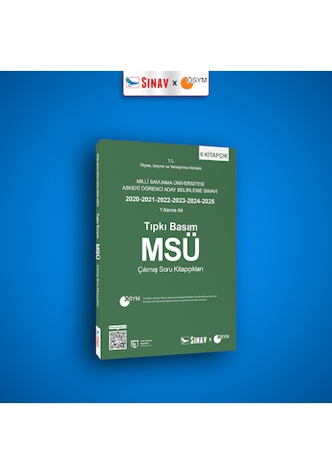 Sınav Yayınları Msü Tıpkı Basım Son 6 Yıl Çıkmış Soru Kitapçıkları