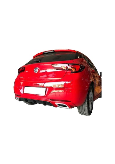 Opel Astra K 2016 Sonrası Egzoz Görünümlü Arka Tampon Eki - Difüz