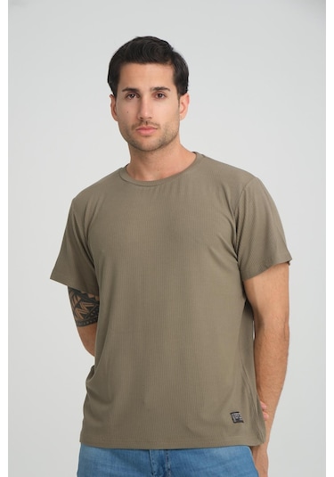 Alexander Gardi Alexandergardı Fitilli Bisiklet Yaka Regular Fit T-shirt E24-083 00 001