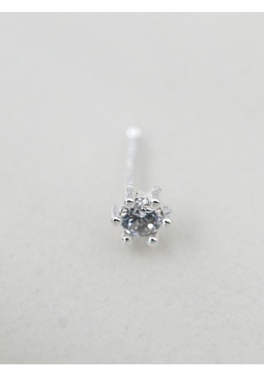 Tükkan Accessories Zirkon Tek Taş Hızma 925 Ayar Hızma-hızma39 Gümüş