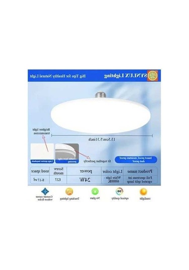 Fastbuy Yüksek Güçlü Parlaklık Led Ufo Tavan Lambası E27 Spiral Montajlı Ahşap İç Mekan Ofis Lambası Ahşap