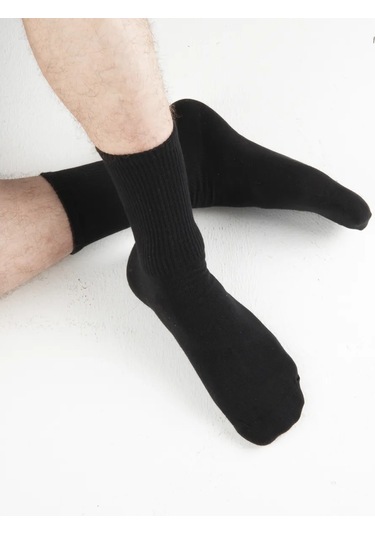 Yaelli Siyah Erkek Yüksek Çorap Seti 3 Çift 152605992 Siyah