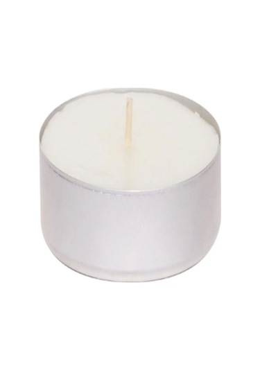 100 Adet Boş Alüminyum Tealight Mum Kabı Maxi Boy 5,5 1,8 Cm Gri