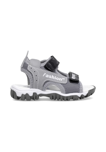 Elit Şa-b-022-25y Bebe Erkek Çocuk Düz Sandalet Gri Gri