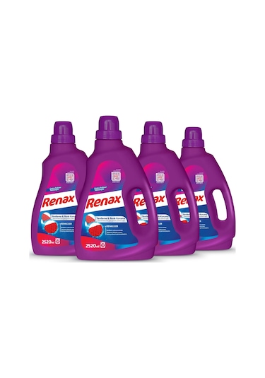Renax Sıvı Çamaşır Deterjanı Renkliler 4 x 2520 ML