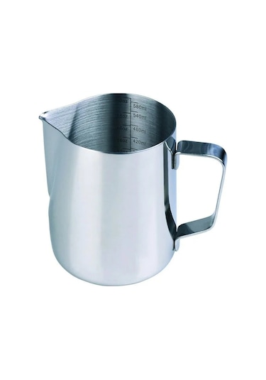 Biradlı Groovy Profesyonel Süt Potu İçi Ölçekli 500 Cc Çelik