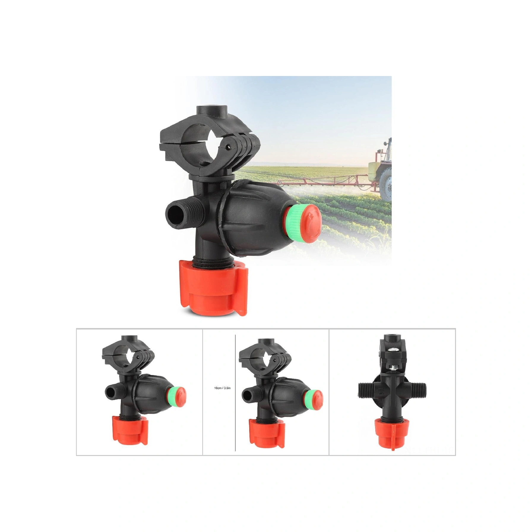 Hangfox Tarım Araçları İçin Fanç Kuşaklı Buharlayıcı, Toz Ve Isı Azaltıcı, İnce Atomizasyon, 4" Bağlantılı Sprey Başlığı