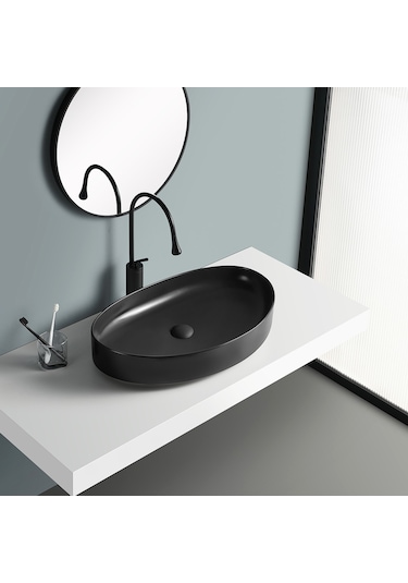 Ey-4714ms Tezgah Üstü Lavabo Mat Siyah