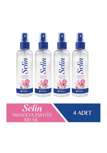 Selin 80 Derece Manolya Esintisi Sprey Kolonya 4 x 100 ML