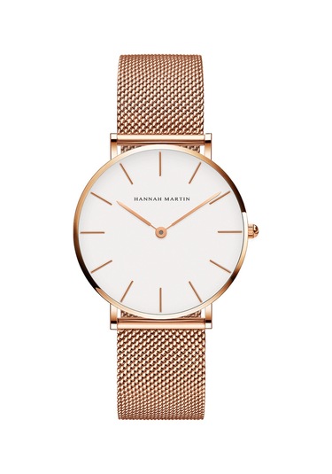 Xindoker Bayanlar İçin Basit Tasarım, Japon Mekanizma, Paslanmaz Çelik Kordon, Su Geçirmez Kol Saati - Cb36-wff Beyaz Ekran Pembe Altın Zincir Çok Renkli