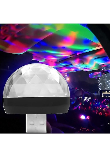 Mini Portable Magic Ball Usb Rgb Ledli Disco Topu Ufo Disko 4w Usb Tak Çalıştır