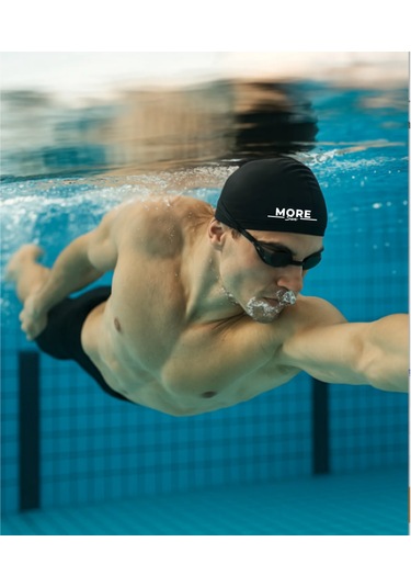 Likralı Bez Deniz Havuz Bonesi 3lü Siyah