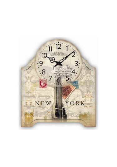 Saatler-MB NEW YORK TEMALI DUVAR-MASA  SAATİ-24*19,5*3 CM