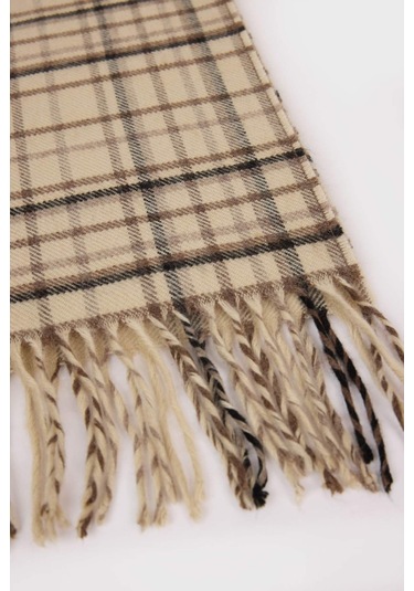 DeFacto Erkek Kareli Dokuma Atkı C8272AX24WNBG356