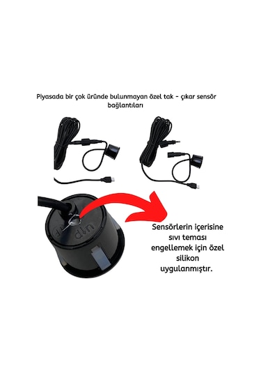 Space Ses İkazlı Park Sensörü 22 Mm Beyaz / Gupr10-B