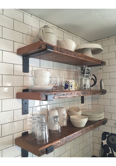 güvendekoratif duvar rafı Siyah