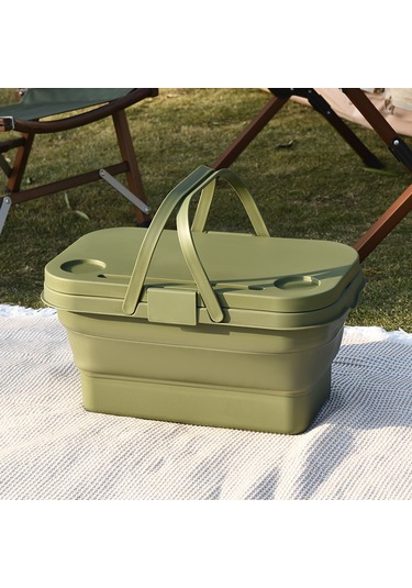 Katlanır Piknik Sepeti Yeşil