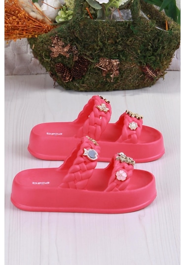 Fort Bella E423 Plaj Deniz Havuz Terliği Hafif Rahat Esnek Kız Çocuk Terlik Narçiçeği