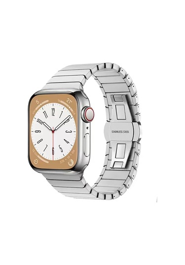 Newface Apple Watch Uyumlu 38mm Kr413 Fine Steel Kordon - Gümüş