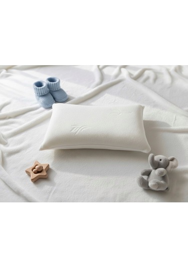 Visco Hafızalı Bebek Yastığı Yıkanabilir Kılıf Beyaz