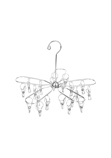 Katlanabilir Paslanmaz Çelik Çamaşır Kurutma Askısı, 20 Klipsli Yıkama Standı, Havlu, Çorap, Sütyen Ve Şapka Askısı Diğer