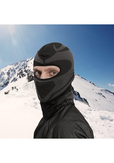 Geeroyoo Kışlık Bisiklet Yüz Maskesi: Rüzgar Ve Soğuğa Karşı Kalın, Yünlü Ve Koruyucu, Her Mevsim Kullanım İçin Uygun Kırmızı - Siyah