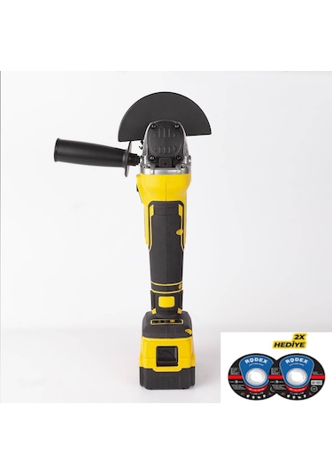 Stilmax STM1058 Profesyonel 125 MM Çift Akülü Şarjlı Taşlama Makinesi + Kesme Taşı 2'li