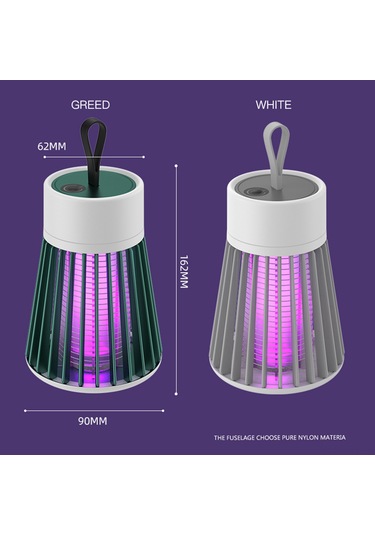 Monyee Gri Usb Şarjlı 2000mah Elektrikli Atıcı, 368nm Led-uv Işıkli Ev Ve Dış Mekan Kovucu, Bg-002 Modeli Gri
