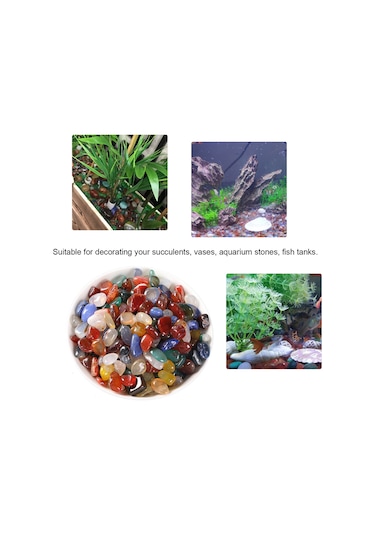 Neevoyu Doğal Çevrilmiş Akgat Taşları, Renkli Kırık Matalar, Akvaryum Dekorasyonu, Dıy Malzemesi, 9-12mm, 100g Paket