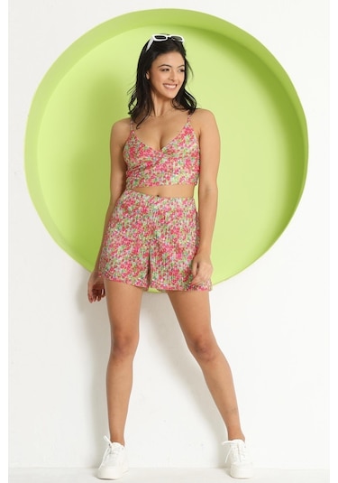 Kadın Piliseli Alt Üst Takım Pembe