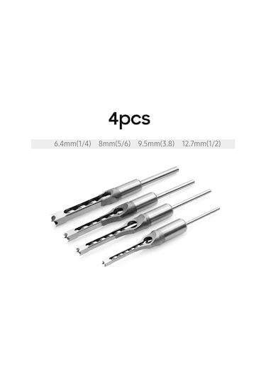 Hallow Kare Delik Matkap Ucu Ağaç İşleme Delik Testere 4 Adet