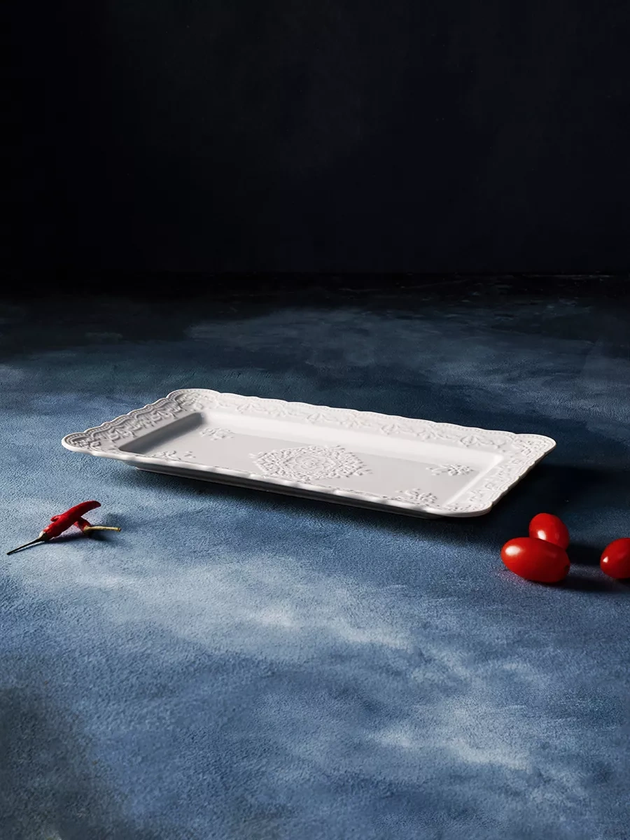 Skyphos Susan Beyaz Servis Tabağı 30x17 Cm 61826569 Beyaz