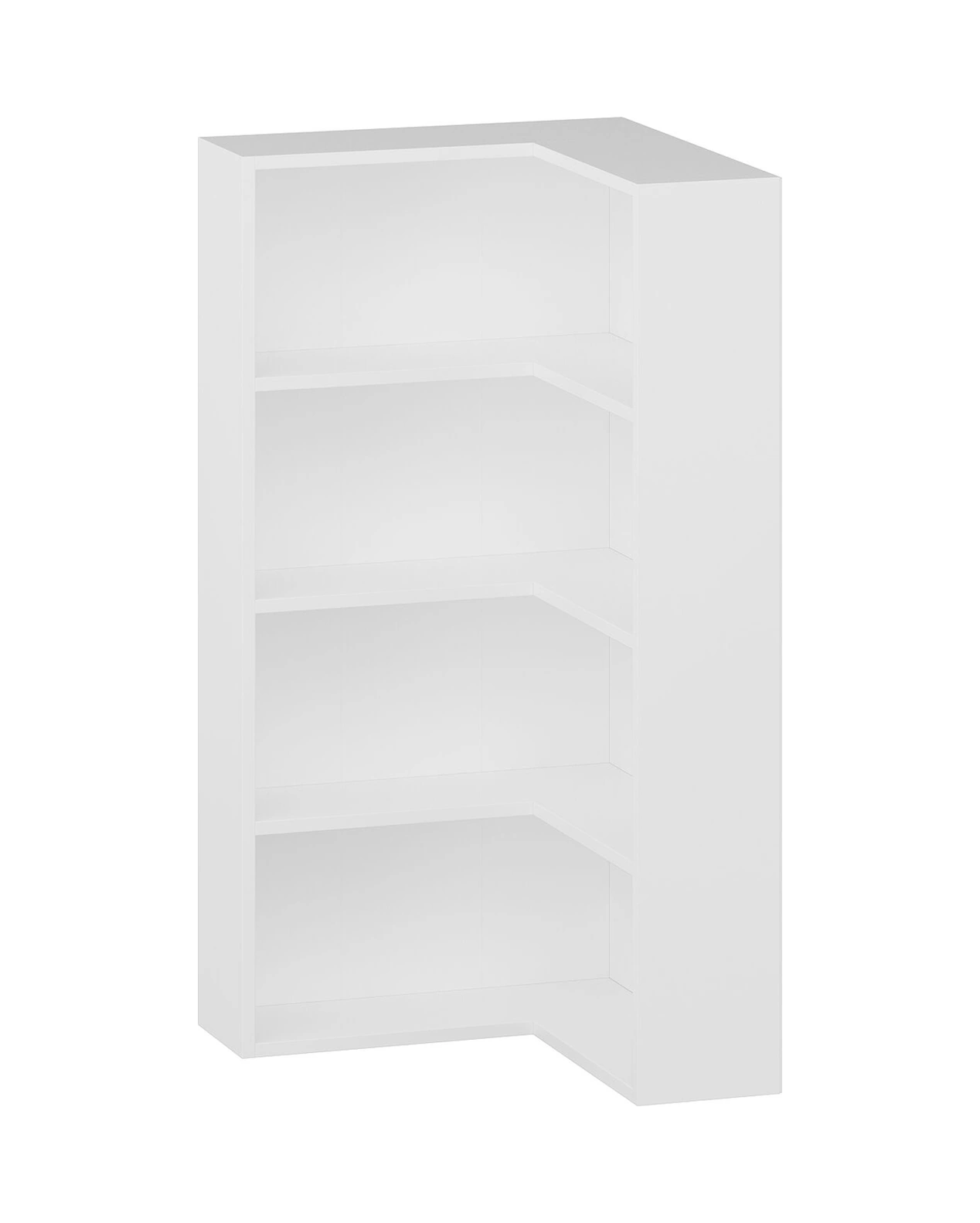 Adel 3 Raflı Köşe Kitaplık - Beyaz Beyaz