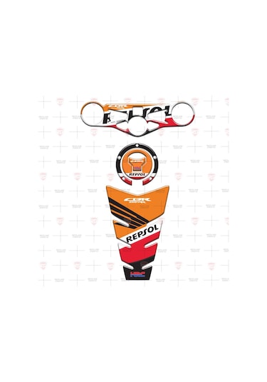 Hrc 1000Rr 2014 - 2019 Repsol Tank Pad Depo Kapak Gidon Pad Set 3