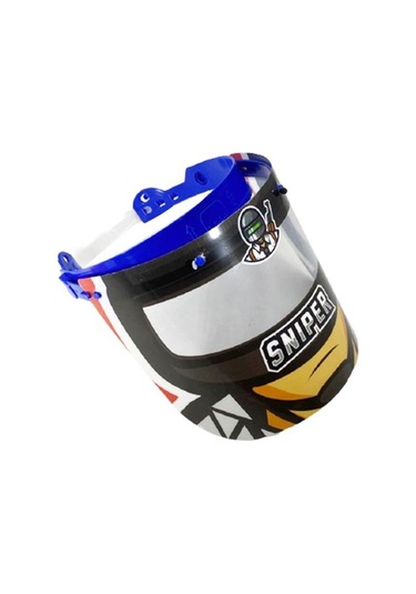 Sniper Erkek Çocuk Oynar Başlıklı Yüz Koruyucu Siperlik Koruma Çok Renkli