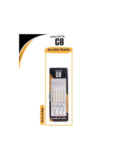 Caretta C8 8cm 5.5gr Lrf Silikon Yem Silver Pearl