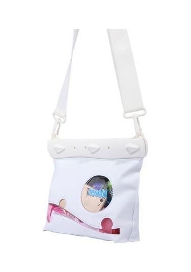 Tteoobl Tek Omuzlu Çapraz Askılı Drifting Dalış Çantası Su Geçirmez Çeşitli Eşya Saklama Çantası, Beden: Orta Beyaz Çok Renkli