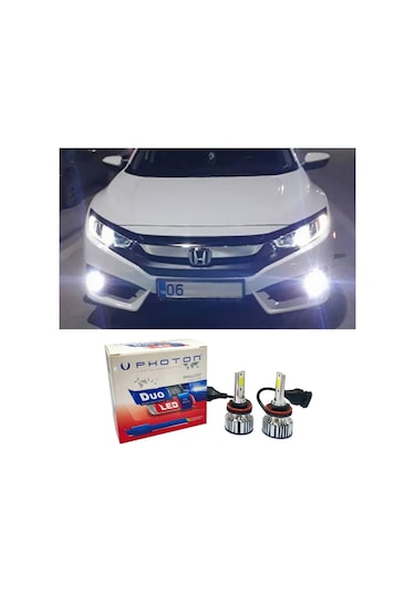 Honda Civic Fc5 Led Xenon Sis Far Ampulü H11 Duo Yeni Seri Beyaz