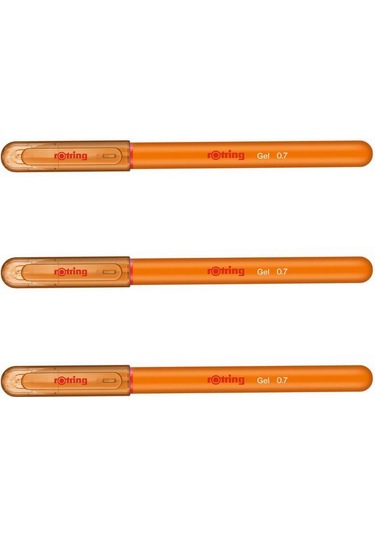 Rotring Jel Mürekkepli Tükenmez Kalem Turuncu 3'lü