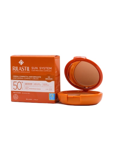 Rilastil Sun System Uniform Compact Cream SPF50+ Shade 03 Bronze
