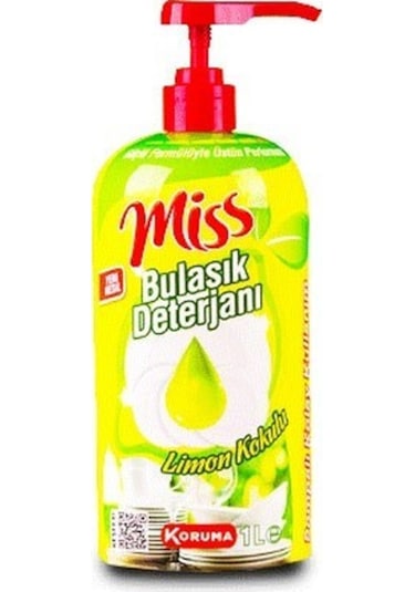 Miss Limon Kokulu Sıvı Bulaşık Deterjanı 1 L