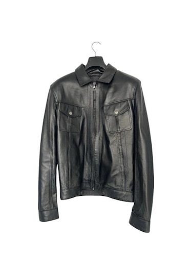 Kemal Tanca 415 Er330 Erkek Hakiki Deri Mont Siyah